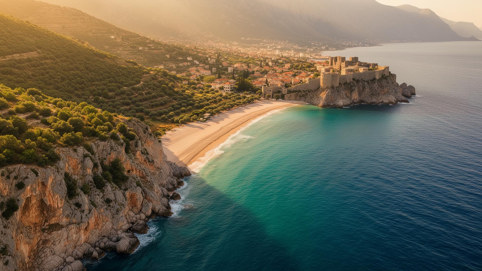Küste von Ulcinj, Montenegro